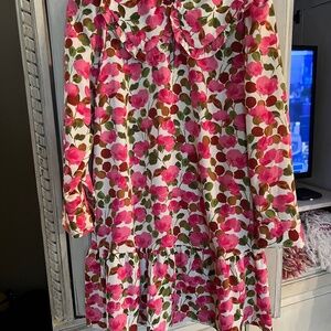 Who What Wear Floral Peter Pan Collar A Line Dress size women’s medium